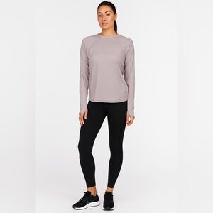 Varley | Women’s Bradford Active Long Sleeve Top in Gray Flannel